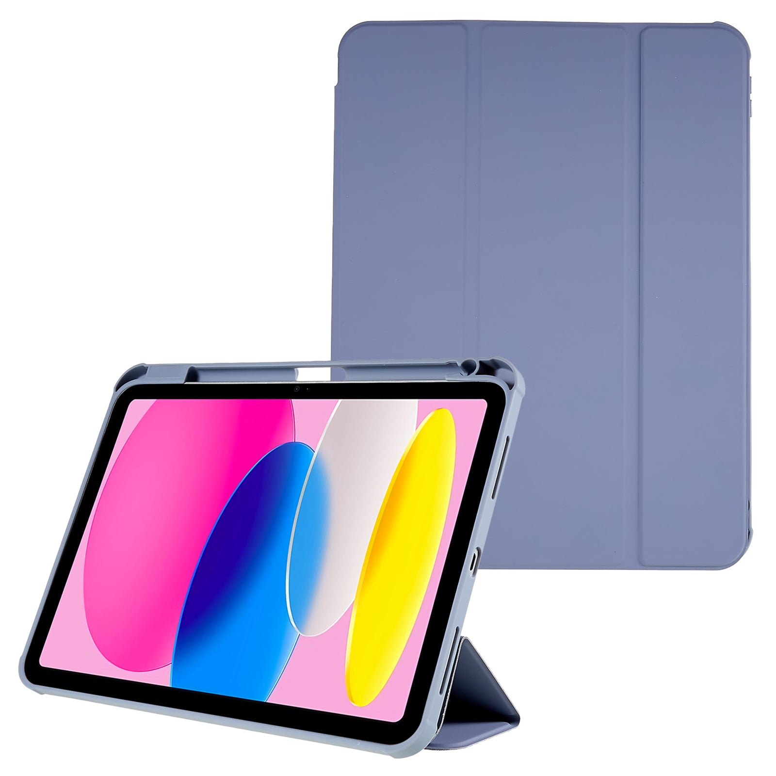 Skin Touch Tri-fold Stand Tablet Case for iPad 10.9 (2022) PU Leather TPU Acrylic Clear Cover with Auto Wake Sleep Skin Touch Tri-fold Stand Tablet Case for iPad 10.9 (2022) PU Leather TPU Acrylic Clear Cover with Auto Wake Sleep